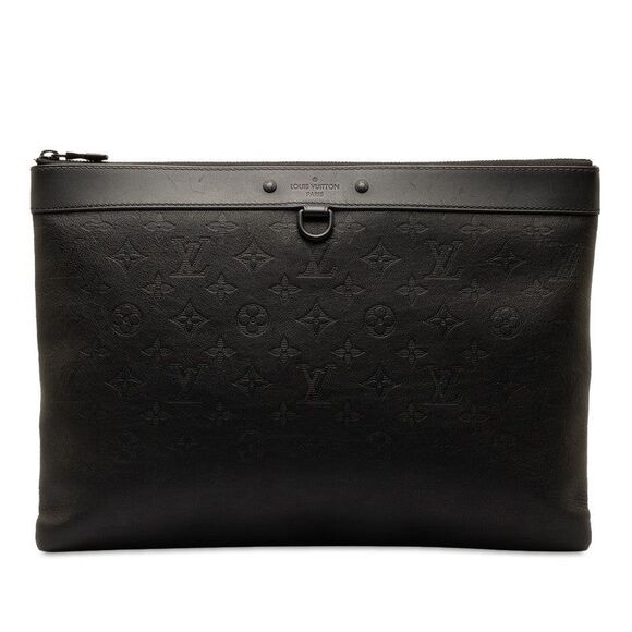 Louis Vuitton Monogram Shadow Pochette Discovery GM Leather Clutch Bag - Picture 1 of 6
